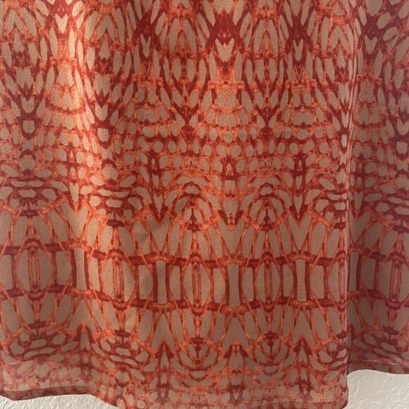 Bar III Copper Orange Racerback Mini Dress Summer Fall Boho Indie Beach Coverup - Picture 4 of 7